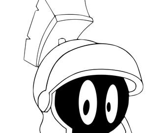 SVG - Marvin the Martian - The Iconic Looney Tunes Alien - Digital Download - Cut File