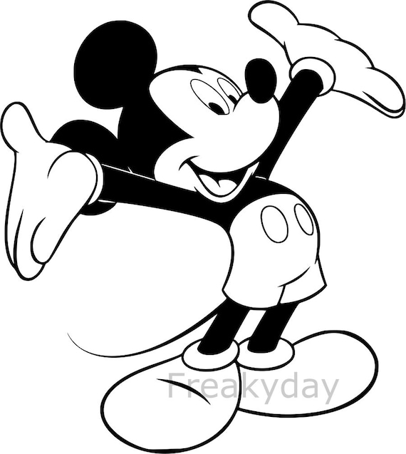 Disney Characters Cartoon Black And White