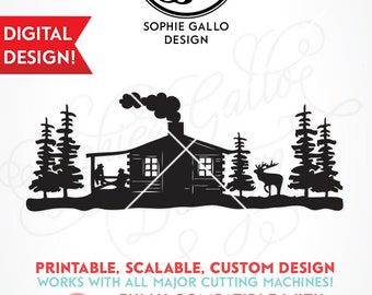 Download Winter Cabin Svg Etsy