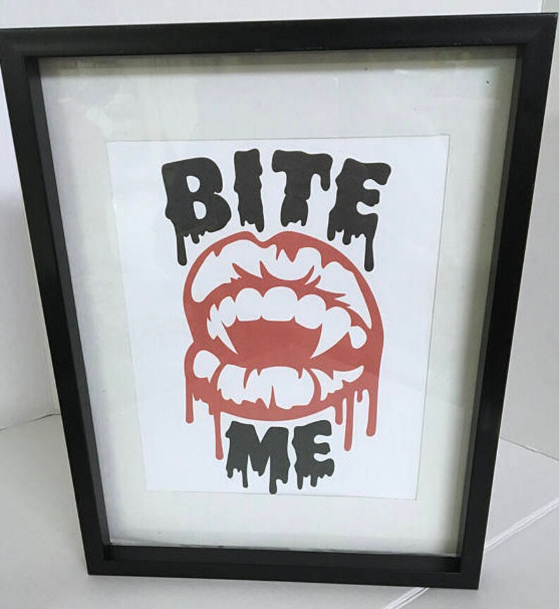 Bite Me Vampire SVG DXF PNG digital download files for | Etsy
