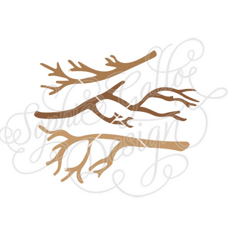 Download 3 Tree Branches SVG DXF PNG digital download files ...