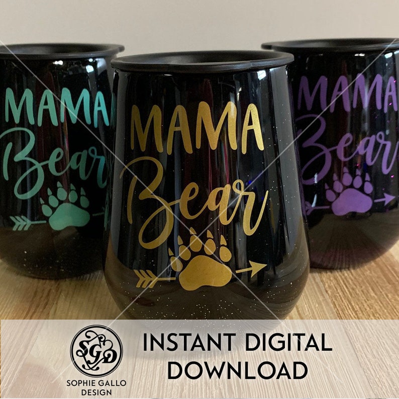 Download Mama Bear Paw SVG DXF & PNG digital download files for | Etsy