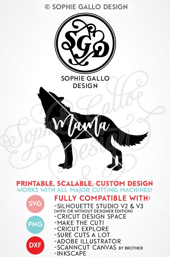 Download Mama Wolf Logo Svg Dxf Png Digital Download Files For Etsy