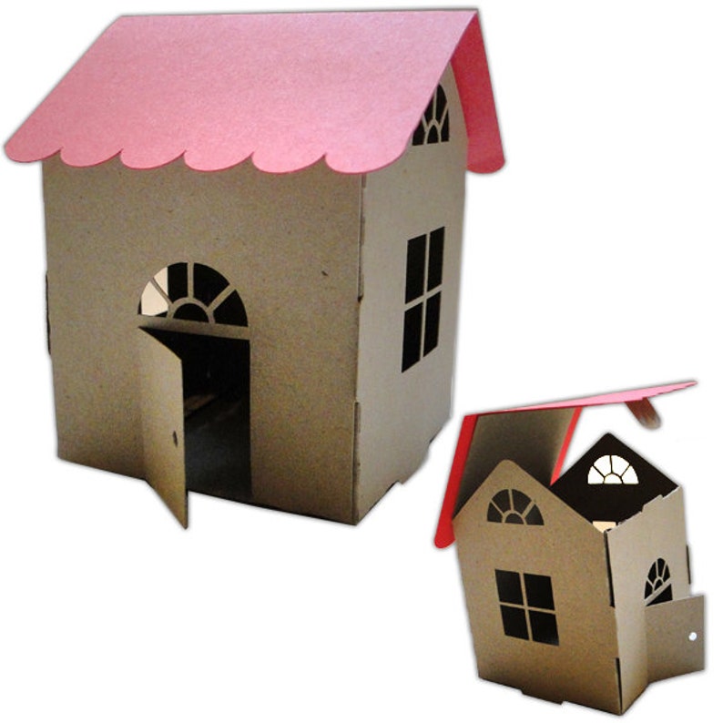 House Box Template SVG DXF Digital Download Files for Etsy