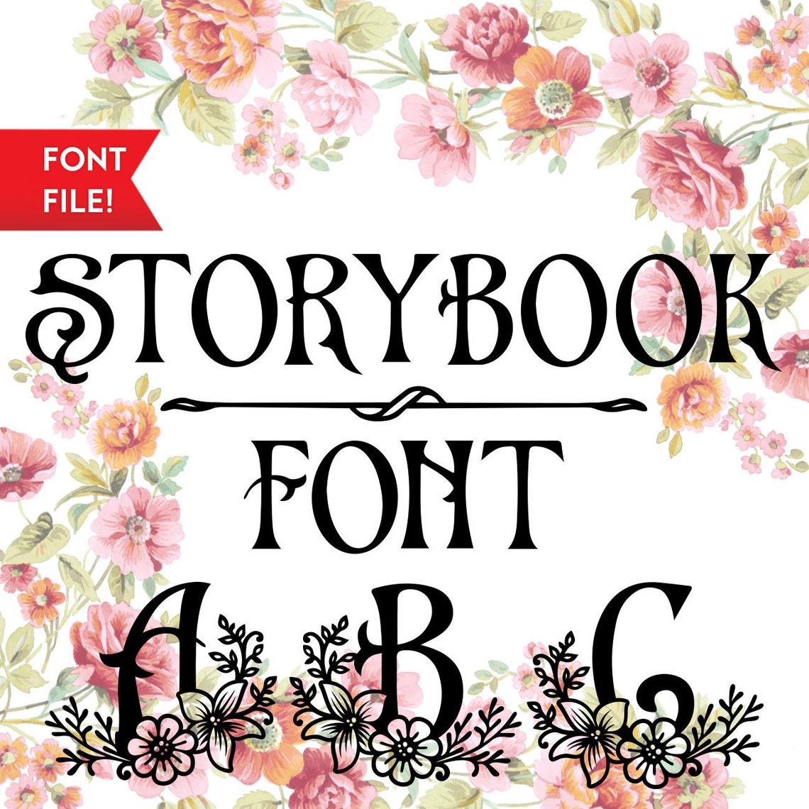 Storybook Font OTF Font File Digital Download Typeface Files Etsy