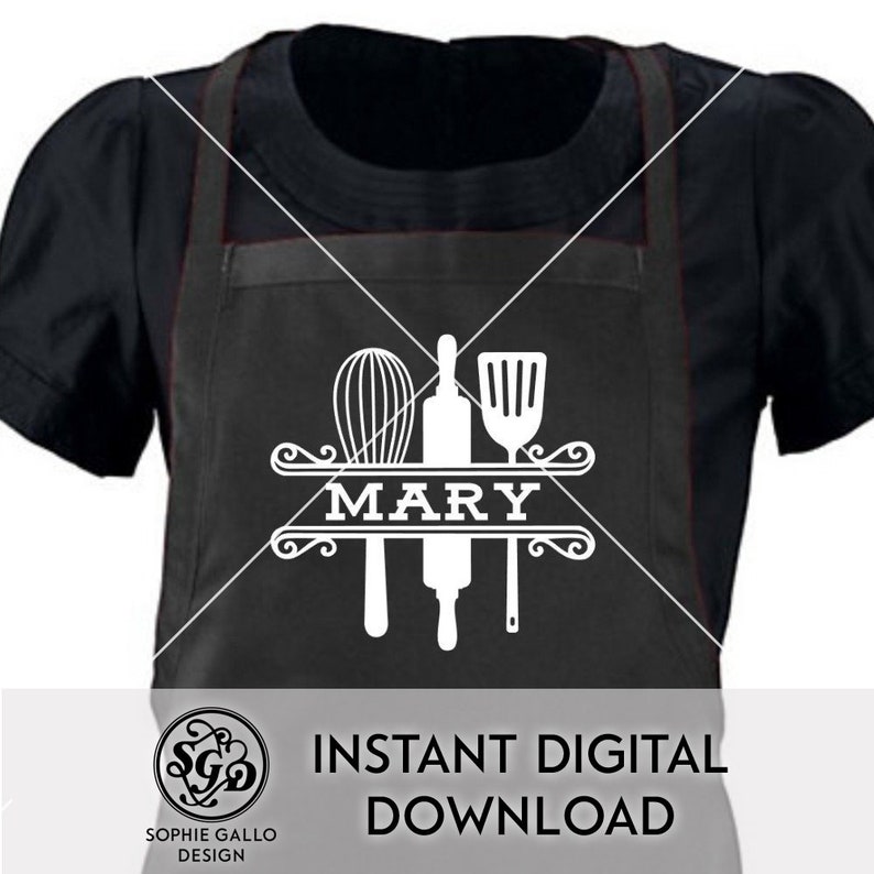 Download Kitchen Baking Monogram SVG DXF PNG digital download file | Etsy