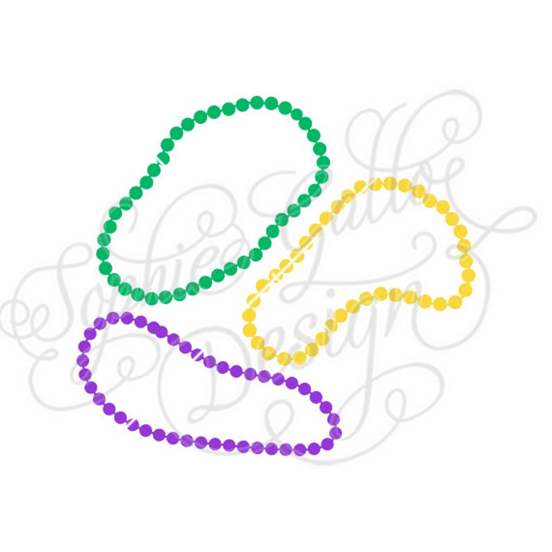 NOLA Mardi Gras Parade Beads SVG DXF digital download files Etsy