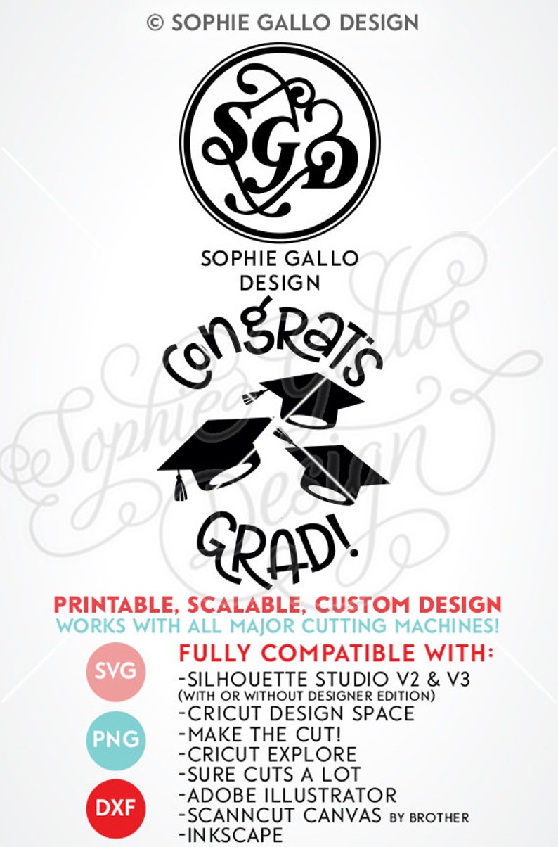 Congrats Graduation Quote SVG DXF /& PNG digital download file Silhouette Cricut vector clipart graphic Vinyl Cutting Machine ScreenPrinting