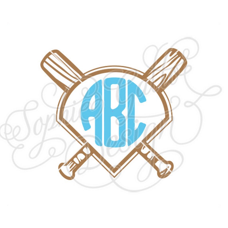 Download Baseball Home Run Monogram SVG DXF PNG digital download ...