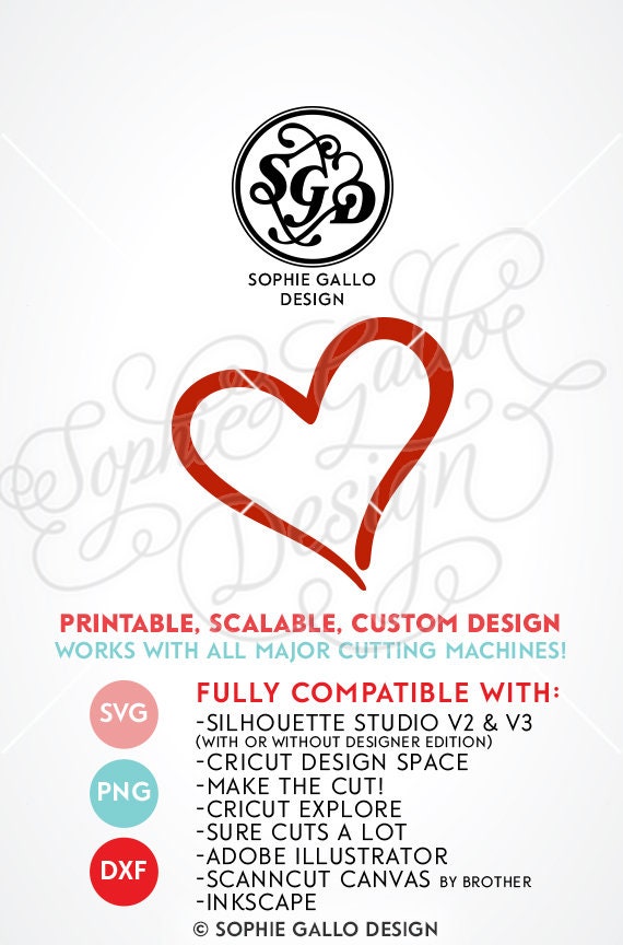 Love Heart Valentines Day SVG file instant download svg png jpg file for cricut silhouette brother vinyl cutting machines printable download