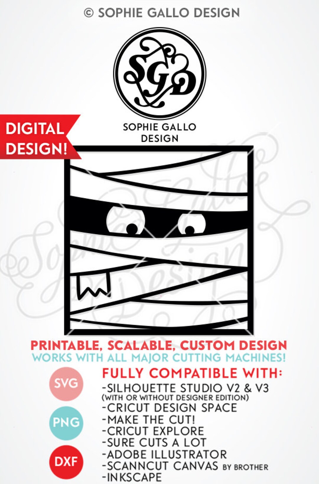 Halloween Mummy Eyes SVG DXF &amp; PNG Digital Download Files - Etsy
