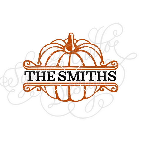 Pumpkin Split Monogram SVG DXF digital download files for ...