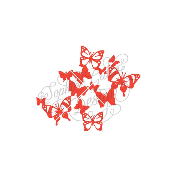 Download Butterfly Cluster SVG DXF digital download files for | Etsy