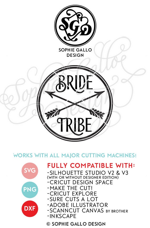 Bride Tribe Logo Svg Dxf Png Digital Download Files For Etsy