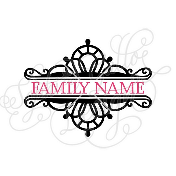 Download Fancy Flourish Monogram Label SVG DXF PNG digital download ...