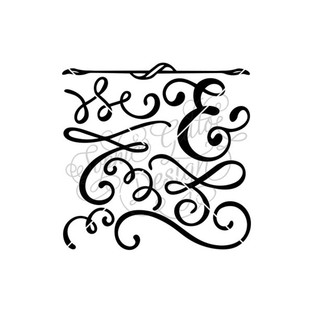Scroll Collection SVG DXF Digital Download Files for Silhouette Cricut ...