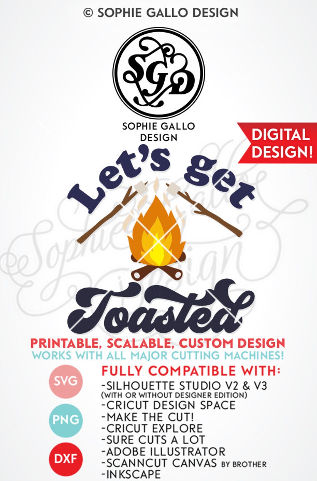 Let's Get Toasted Quote SVG DXF PNG Digital Download Etsy