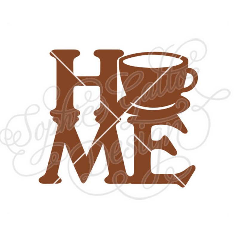 Home Coffee Cup Kitchen Sign SVG DXF PNG digital download ...