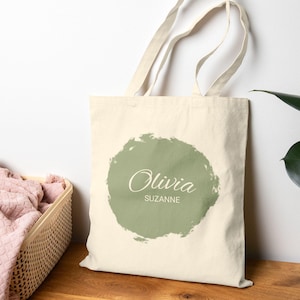 Sac fourre-tout personnalisé en toile, couleur au choix, cartable personnalisé, sac réutilisable, sac de courses en coton, cadeau d'anniversaire pour elle, cadeau pour lui