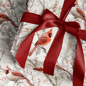 Woodland rustic wrapping paper with cardinal illustrations
Winter bird wrapping paper perfect for birthdays, Christmas, and nature events