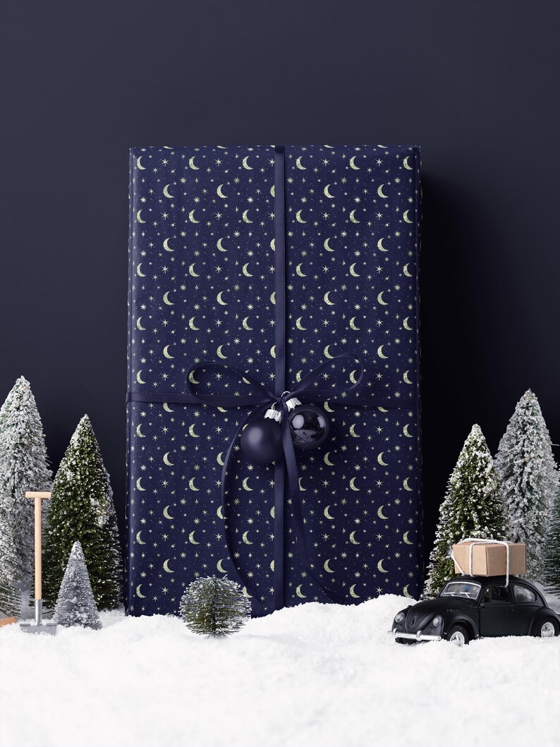 Gold celestial wrapping paper for any special occasion