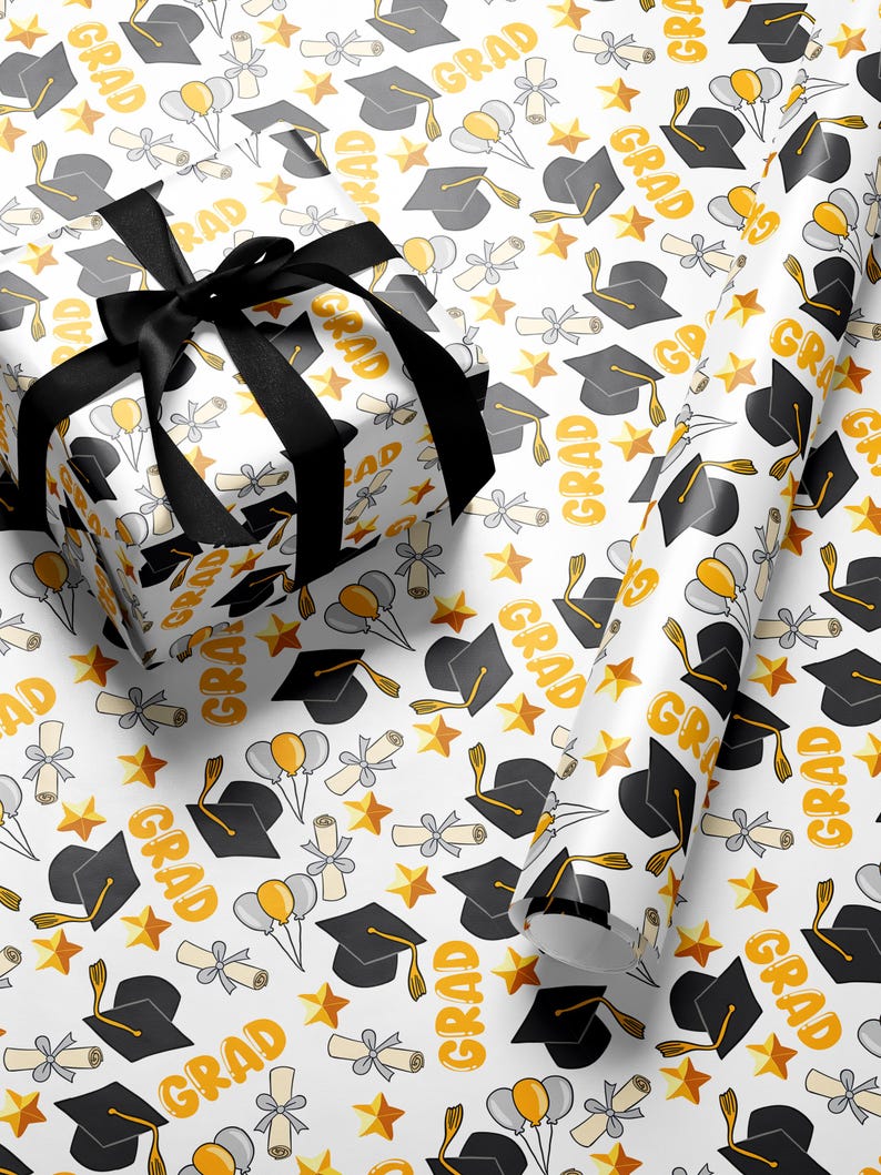 Fun Graduation Gift Wrap 2026 Grad Wrapping Paper High School College ...