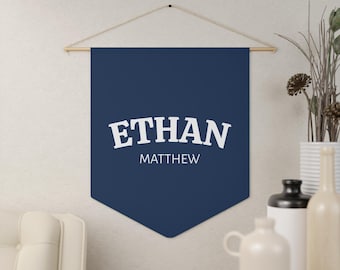 Aangepaste wimpelbanner, kleur naar keuze, aangepaste naam wimpel, muur hangen, babykamer decor, kinderkamer decor, kinderkamer decor