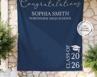 Graduation Backdrop, 2026 Graduation Decorations, Graduation Sign, Graduation Photo Backdrop, Graduation Party Welcome Sign, Grad Banner