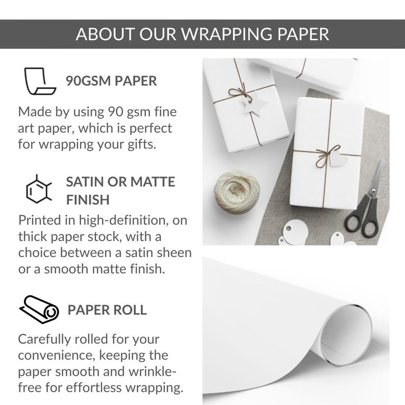 Celestial Moon and Star Wrapping Paper Roll Luxury Gift Wrap Burgundy Dark Green or Navy Blue Elegant Christmas Wrap Birthday Paper image 6