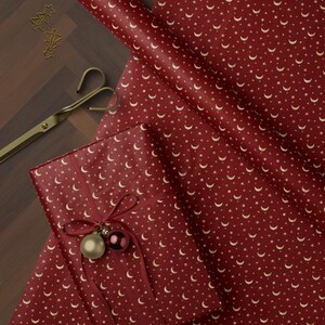 Luxury gold star gift wrap roll for Christmas or birthdays