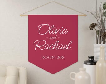 Dorm Door Sign Pennant, Dorm Door Decor, Dorm Room Decor for Girls, Dorm Room Flags, Dorm Room Wall Art, Dorm Room Gifts, Dorm Door Hanging