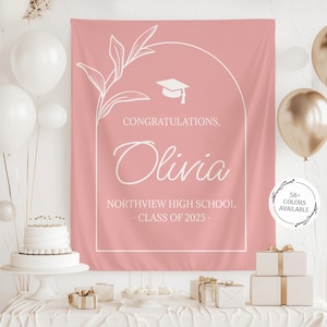 Graduation Backdrop, 2025 Graduation Decorations, Graduation Sign, Graduation Photo Backdrop, Graduation Party Welcome Sign, Grad Banner