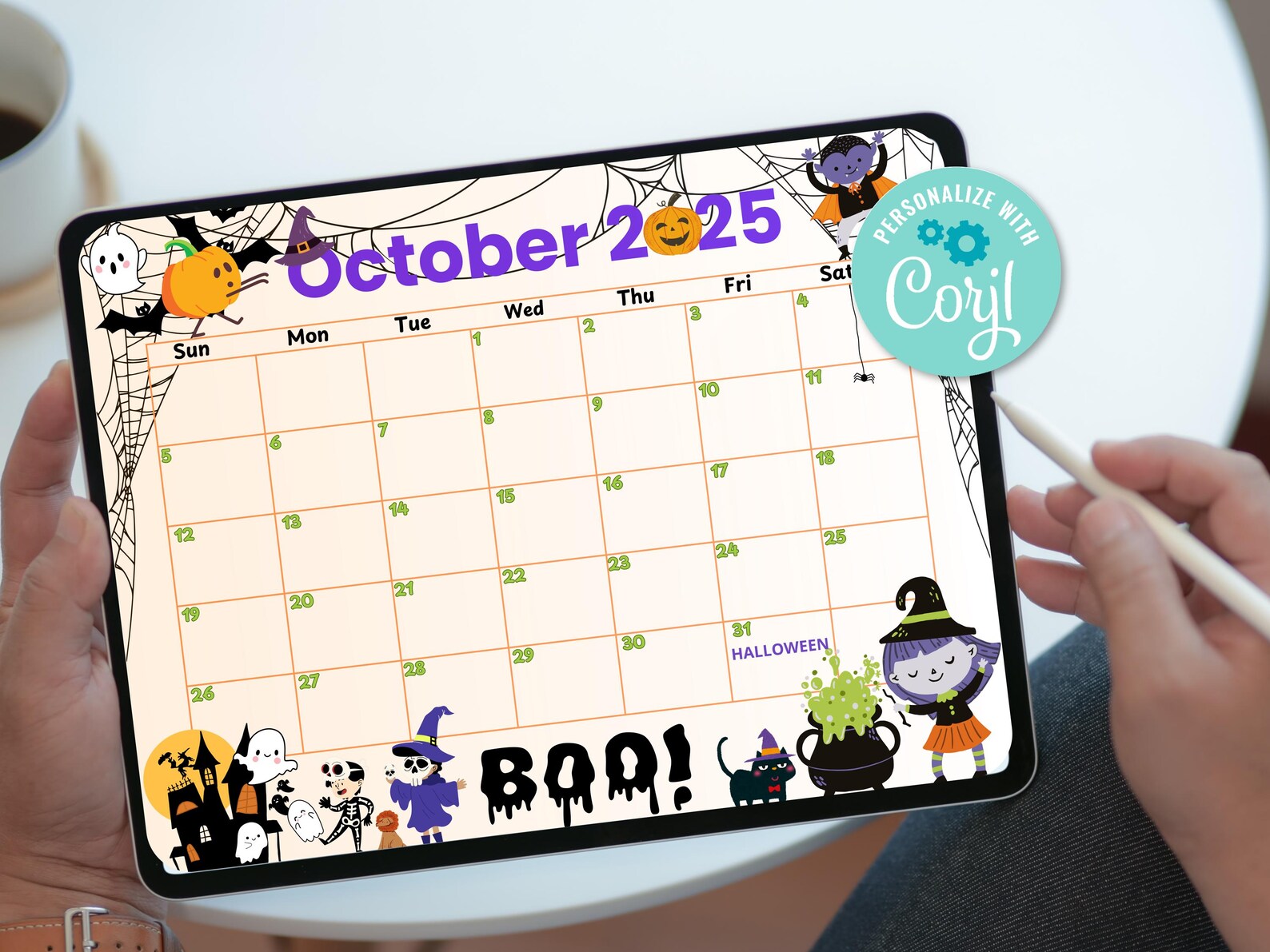 October 2025 Calendar Editable and Fillable - Printable Planner - Etsy