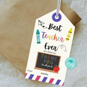 Cadeaukaartjes waardering leraar - set van 10 cadeaukaartjes - bewerkbare zelfgemaakte bedankkaartjes voor leraren - waarderingslabels voor opvoeders