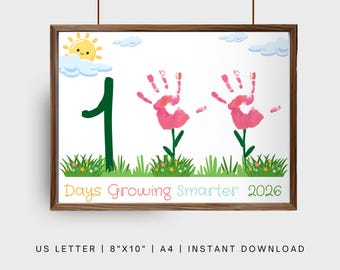 100th Day of School Handprint Craft for Kids | 100 Days Growing Smarter | Unique Keepsake