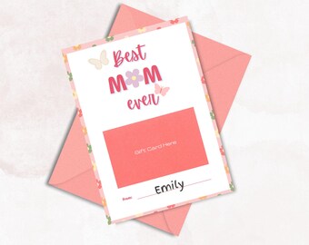 Blumen Mom Ever Geschenk Kartenhalter (Digitaler Download)