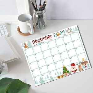 December 2024 Editable Fillable Calendar - Printable Planner PDF