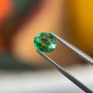 Natural Tsavorite Garnet: 1.07 CTs Vivid Green, Loose Gemstone, Jeweler and collector Gem image 2