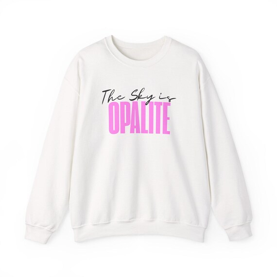 The Sky is Opalite Crewneck Sweatshirt | Pink Script Graphic