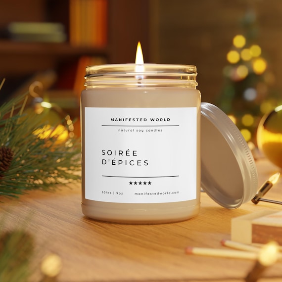 Soirée d Épices Scented Soy Candle 9oz | Comfort Spice - Brown Sugar Cinnamon Vanilla