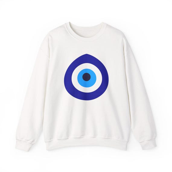 Evil Eye Symbol Crewneck Sweatshirt | Nazar Protection Sweatshirt