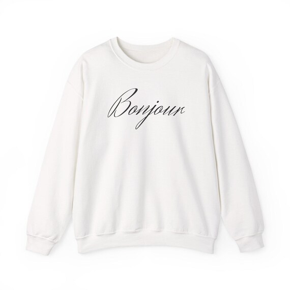 Bonjour Sweatshirt | French Script Crewneck