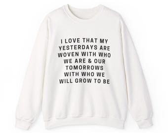 Sudadera con letras de amor de San Valentín / Cuello redondo con tipografía