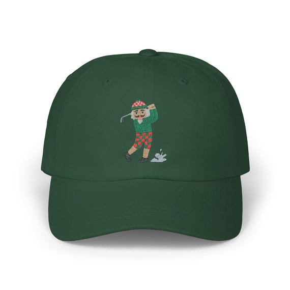 Golfing Nutcracker Dad Cap | Christmas Holiday Design