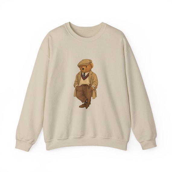 Dapper Teddy Bear Sweatshirt | Vintage Gentleman Bear Crewneck