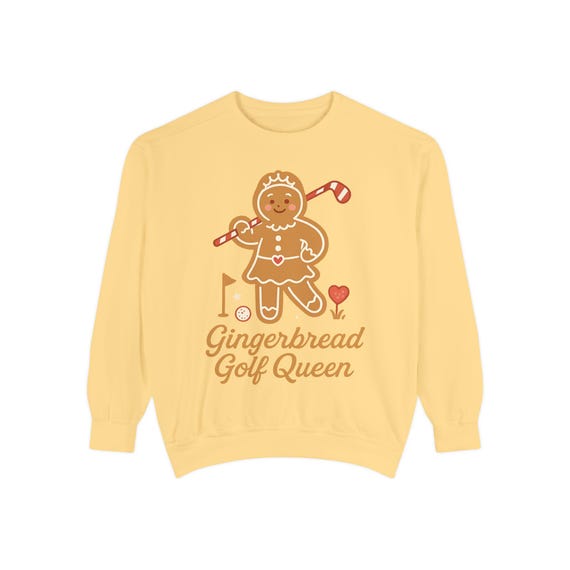 Gingerbread Golf Queen Sweatshirt, Christmas Holiday Golfing