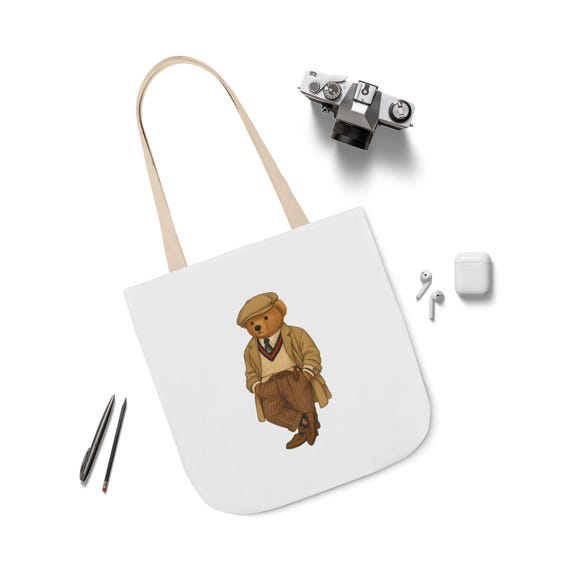 Dapper Bear Tote Bag | Vintage Gentleman Teddy Tote