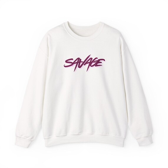 Savage Script Crewneck Sweatshirt | Retro Brush Lettering