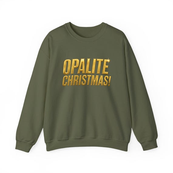 Opalite Christmas! sweatshirt | gold metallic flat text, holiday design
