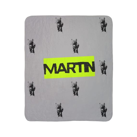 Custom Pet Portrait Sherpa Fleece Blanket | Personalized Dog Cat Blanket